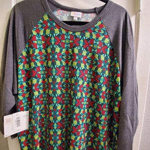LLR 3xl Randy  greens/red/gray NWT